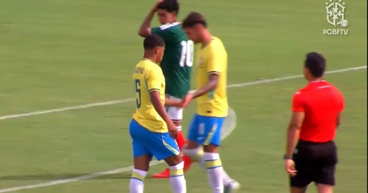 Após entrada de Huguinho, do Botafogo, Seleção Brasileira sub-20 goleia México por 4 a 0