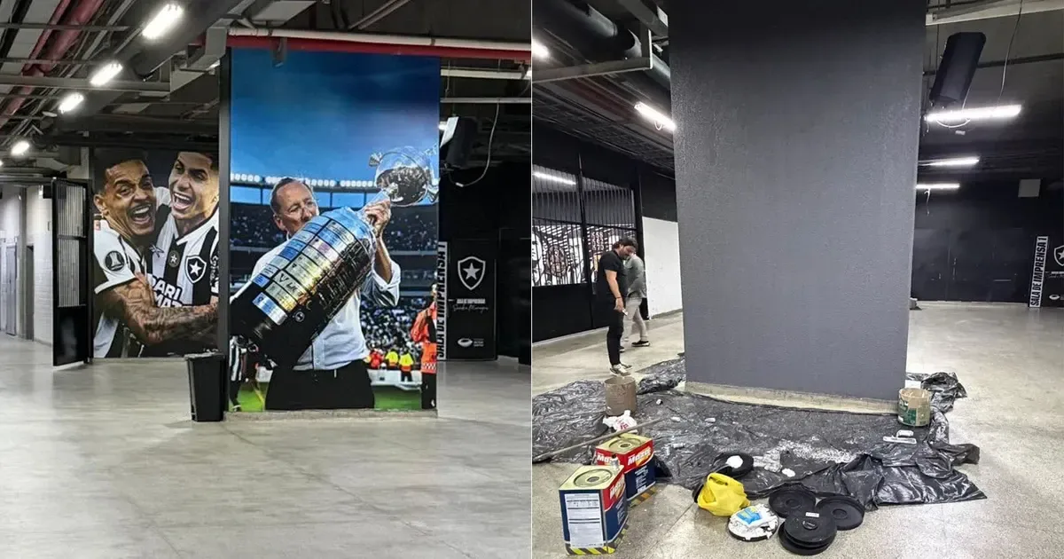 Botafogo retira imagens de John Textor dos corredores internos do Estádio Nilton Santos