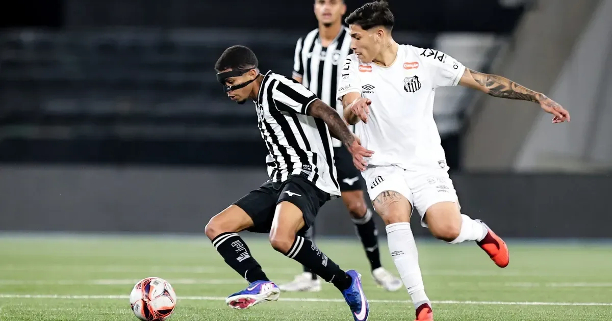 Botafogo vence Santos por 1 a 0, mas é eliminado