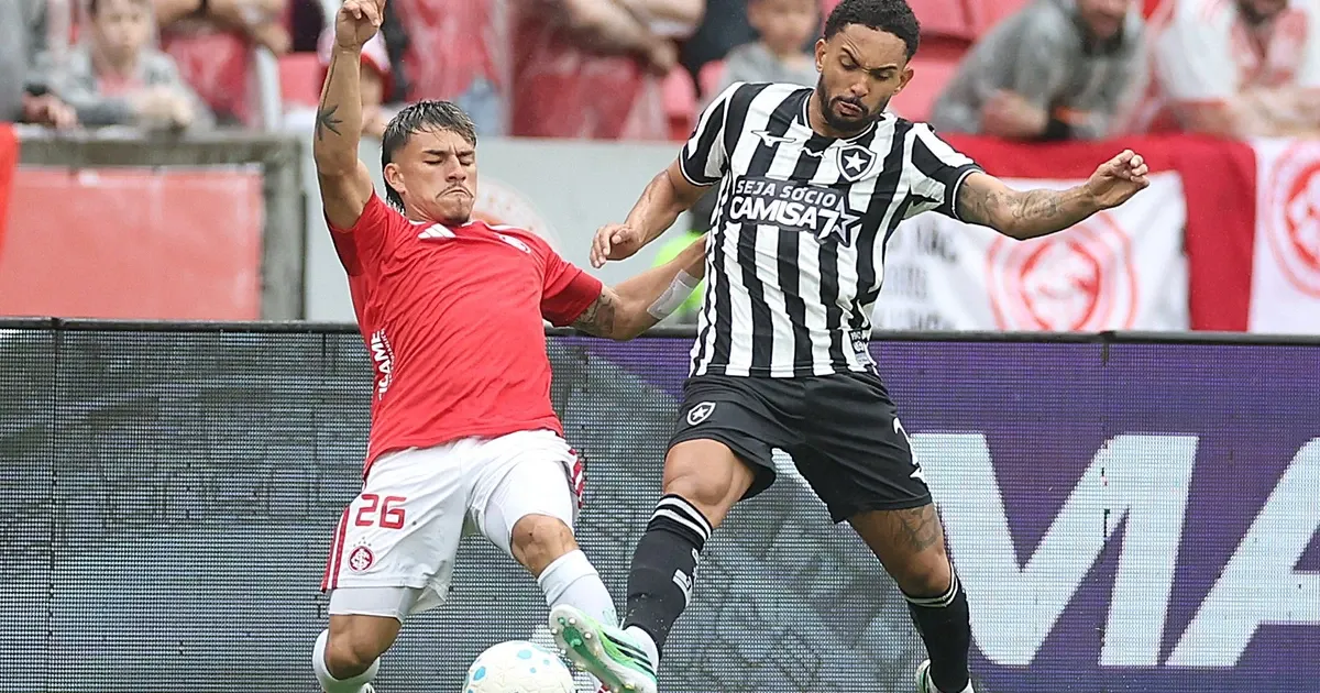 Botafogo perde feio para o inter e segue ameaçado no brasileirão