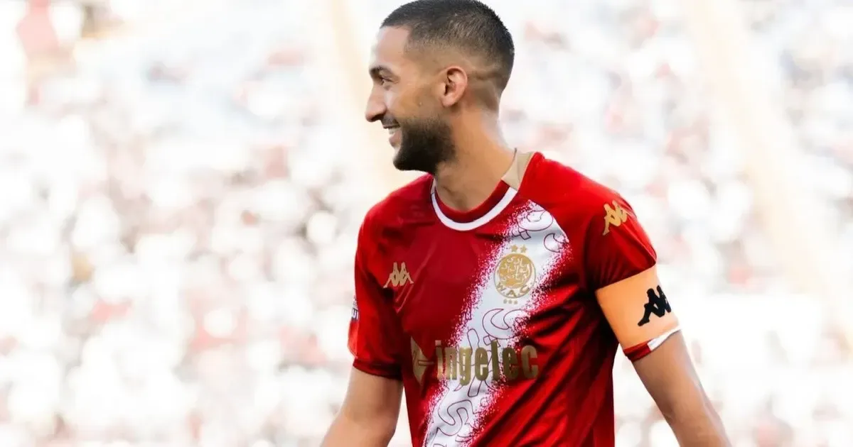 Próximo do Botafogo, Hakim Ziyech tem saída anunciada pelo Wydad Casablanca