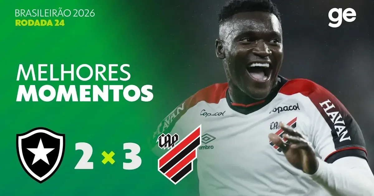 VÍDEO | Gols e melhores momentos de Botafogo 2×3 Athletico-PR pelo Campeonato Brasileiro-2026