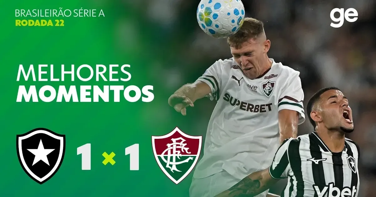VÍDEO | Gols e melhores momentos de Botafogo 1×1 Fluminense pelo Campeonato Brasileiro