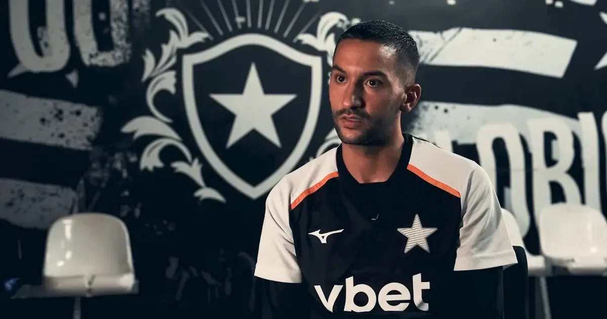 Ziyech: ‘Essa temporada não vamos pensar nisso, mas ano que vem quero jogar pelos troféus. Por isso vim para o Botafogo’
